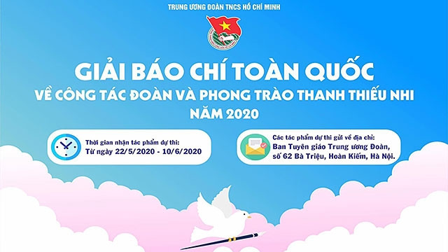 Kế hoạch tổ chức giải báo chí toàn quốc về công tác đoàn và phong trào thanh, thiếu nhi
