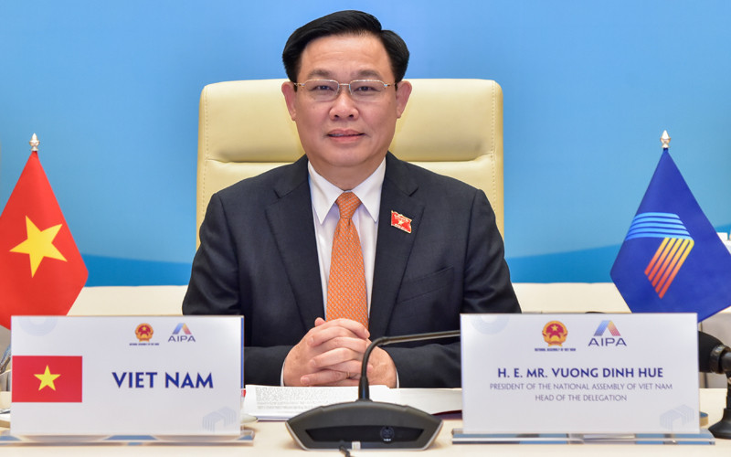 Chủ tịch Quốc hội Vương Đình Huệ. (Ảnh: Duy Linh)