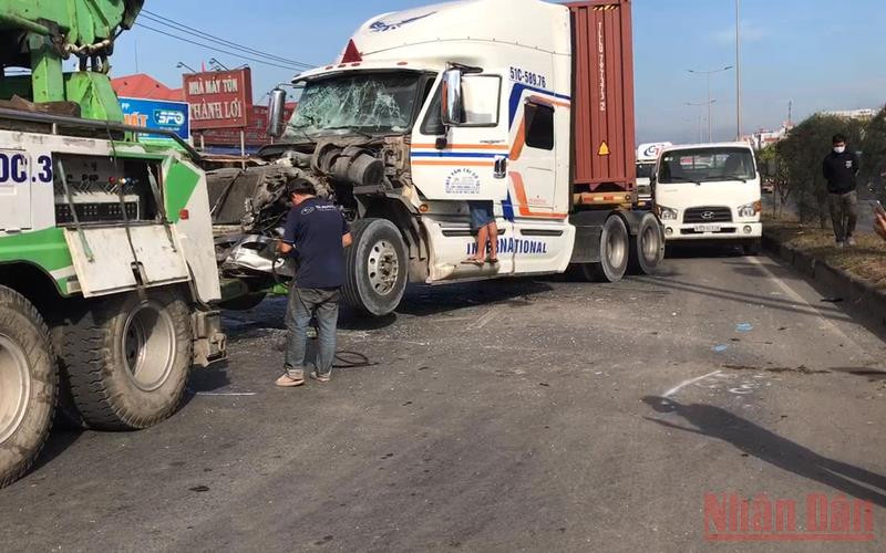 Hiện trường vụ tai nạn.