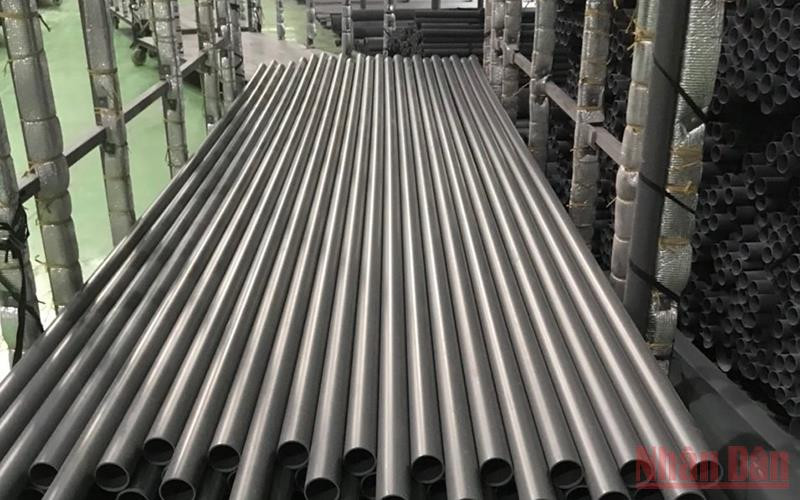 Số lượng ống nhựa giả nhãn hiệu Nhựa Bình Minh được cơ quan chức năng phát hiện. 