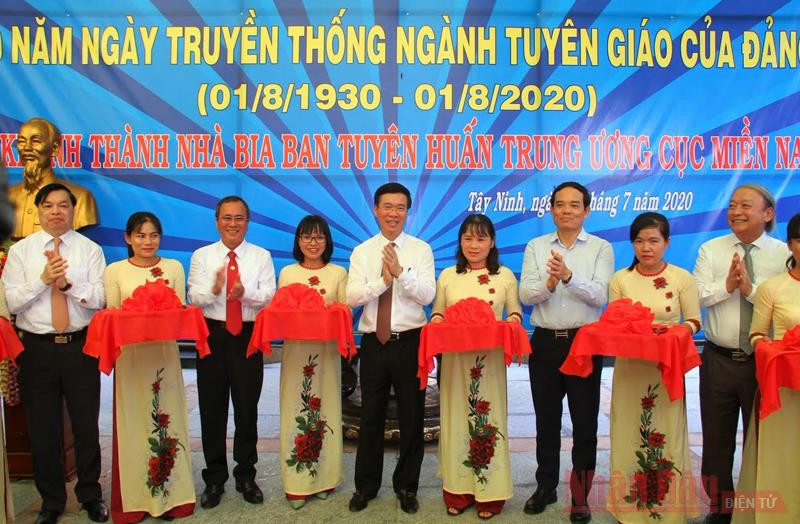  Ban Tuyên giáo T.Ư cũng tổ chức lễ khánh thành công trình tu bổ, tôn tạo Di tích Ban Tuyên huấn T.Ư Cục miền Nam (Ảnh: MINH ANH)