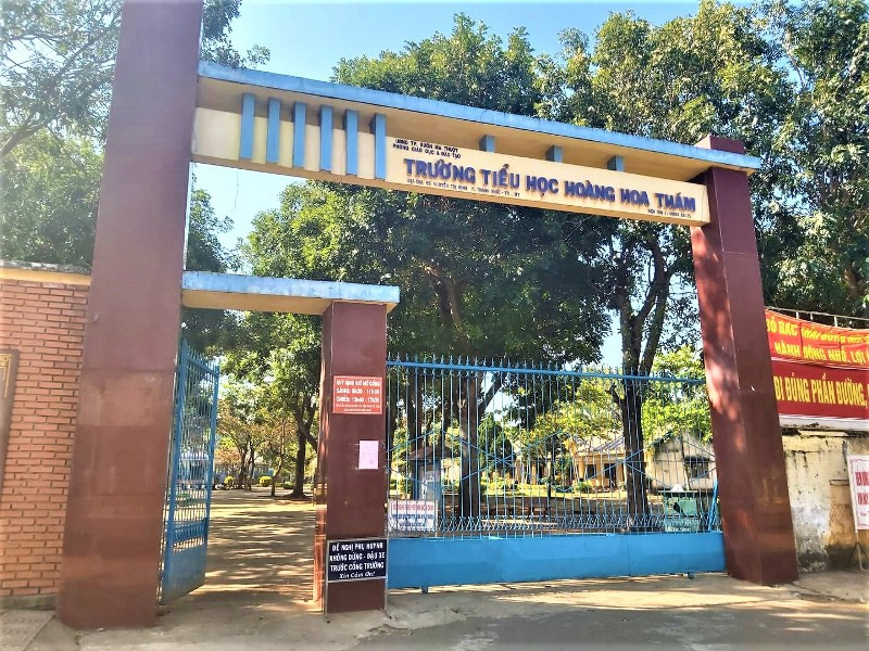 Trường tiểu học Hoàng Hoa Thám, phường Thành Nhất, TP Buôn Ma Thuột, nơi thầy giáo Hồ Quang Lộc công tác.