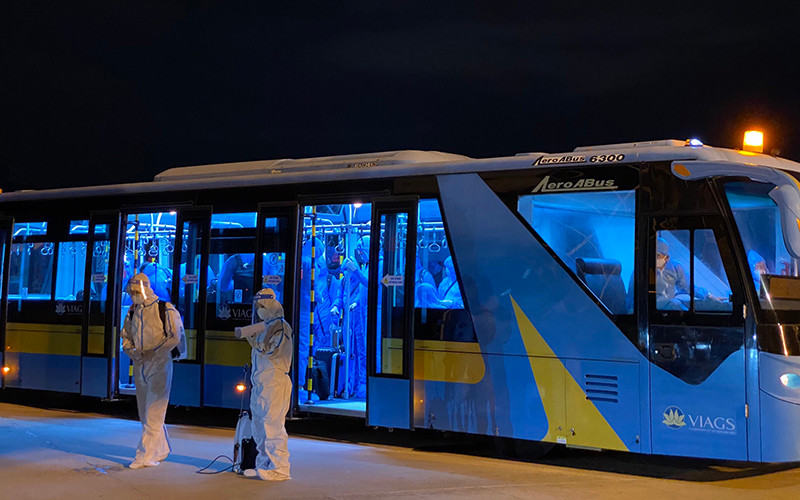 Tiếp nhận, cách ly hơn 350 công dân về từ Nhật Bản.