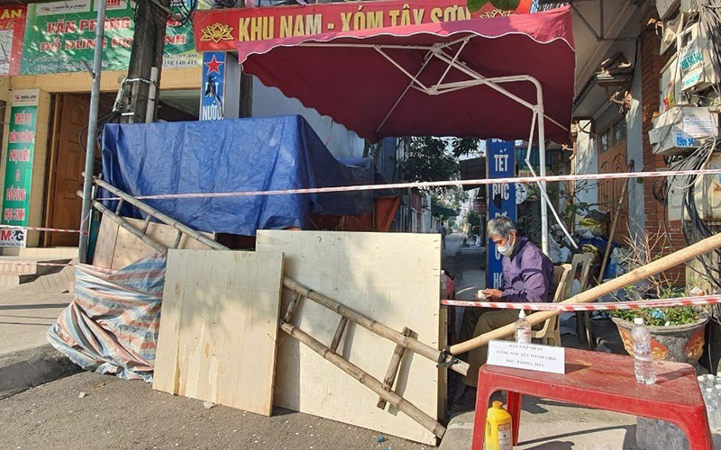 Phong tỏa 2 thôn thuộc xã Đông Hợp, Đông Hưng, tỉnh Thái Bình.