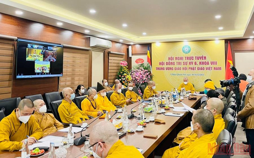 Hội nghị kỳ 6-Khóa VIII (nhiệm kỳ 2017-2022), Hội đồng Chứng minh, Hội đồng Trị sự Giáo hội Phật giáo Việt Nam. (Ảnh: THIỆN MINH)