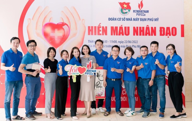 Ấm áp chương trình hiến máu nhân đạo của Đoàn Thanh niên Nhà máy Đạm Phú Mỹ