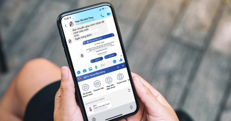 Dễ dàng thanh toán hóa đơn mua hàng online ngay trên ứng dụng chat. 