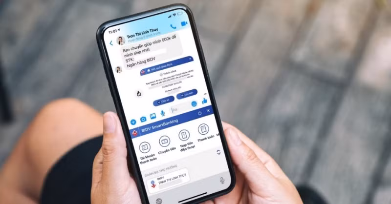 Dễ dàng thanh toán hóa đơn mua hàng online ngay trên ứng dụng chat. 