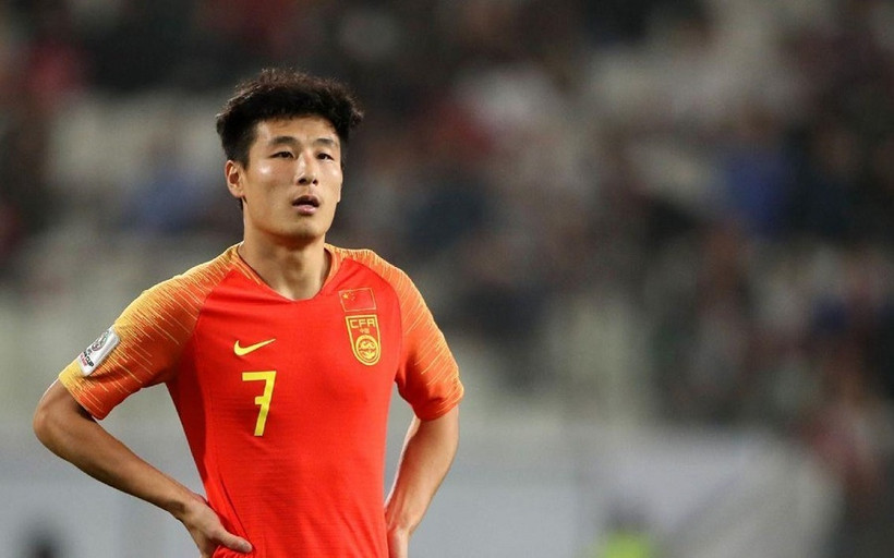 Tiền đạo Wu Lei của đội tuyển Trung Quốc. (Ảnh: Getty Images/TTXVN)