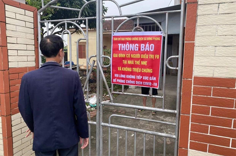 Điều trị F0 tại nhà ở xã Đông Phong, huyện Tiền Hải, tỉnh Thái Bình.