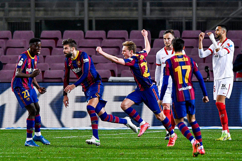 Barca giành quyền vào Chung kết Cúp Nhà vua Tây Ban Nha. (Ảnh: AP)