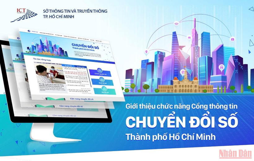 Giới thiệu Cổng thông tin chuyển đổi số Thành phố Hồ Chí Minh. (Ảnh chụp màn hình)