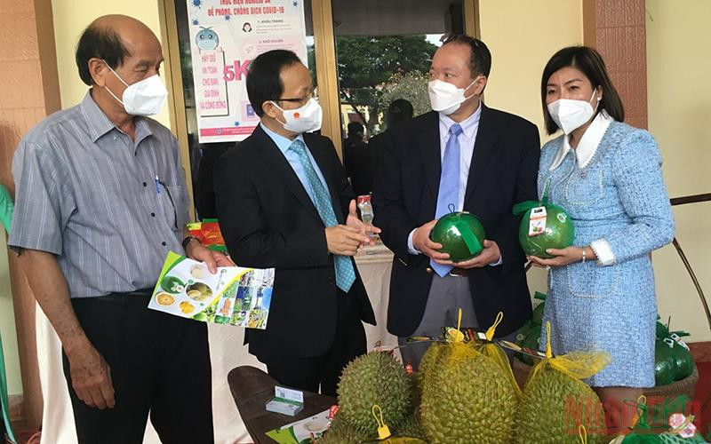 Đại biểu tham dự tọa đàm tìm hiểu sản phẩm chủ lực của tỉnh Bến Tre.