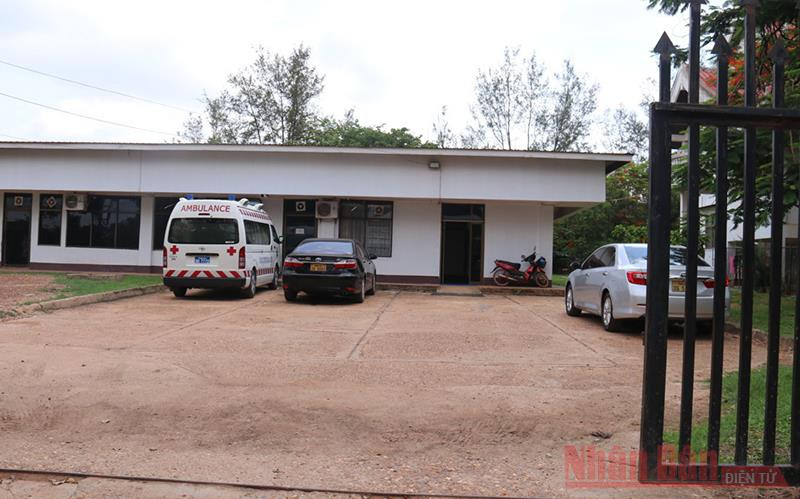 Khu điều trị bệnh nhân Covid-19 tại Bệnh viện Hữu nghị, Thủ đô Vientiane.