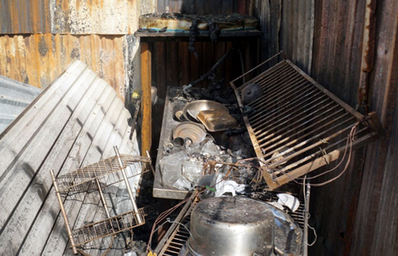 Hiện trường vụ cháy.