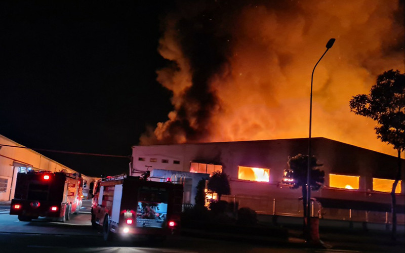 Hiện trường vụ cháy.