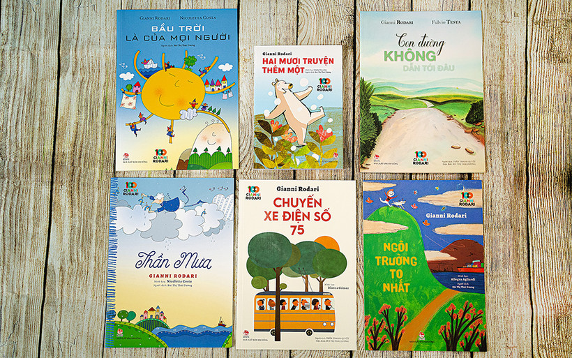 Các tác phẩm của Rodari do NXB Kim Đồng ấn hành nhân kỷ niệm 100 năm ngày sinh của ông.