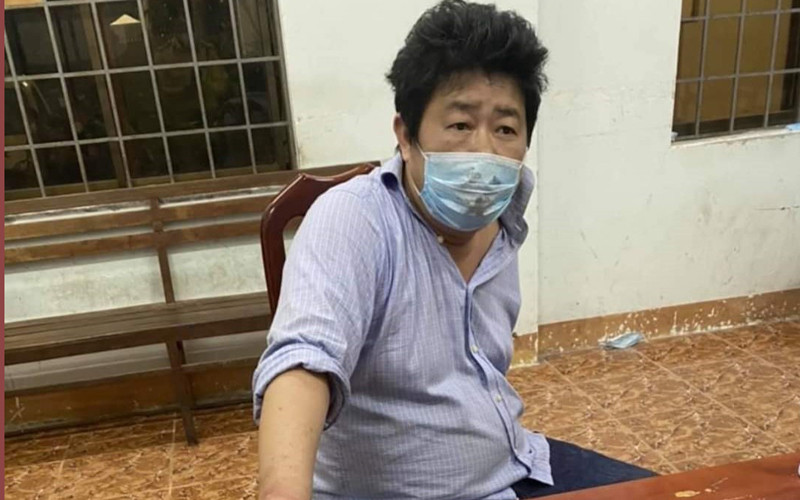 Đối tượng Cao Văn Lĩnh tại cơ quan Cảnh sát điều tra.