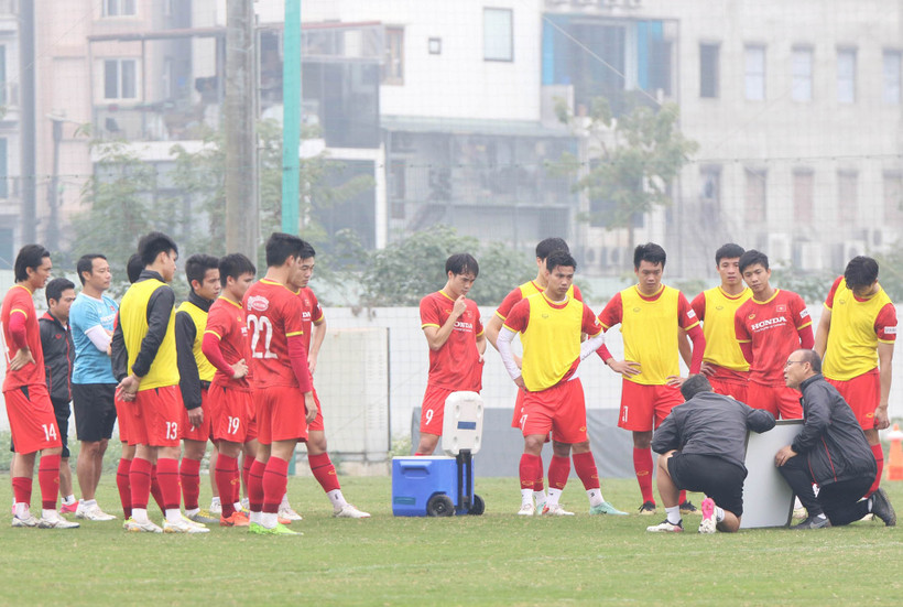 Đội tuyển hội quân lần đầu trong năm 2022. (Ảnh: VFF)