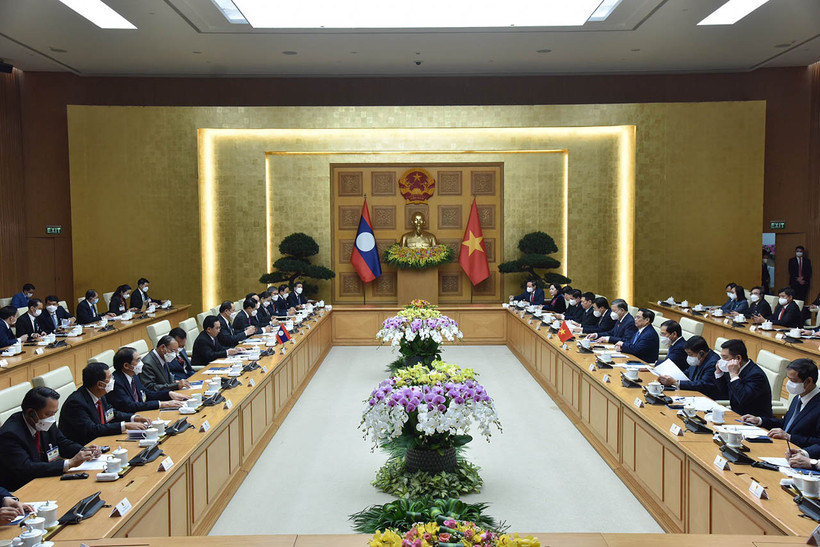 Quang cảnh hội đàm. (Ảnh: Trần Hải)