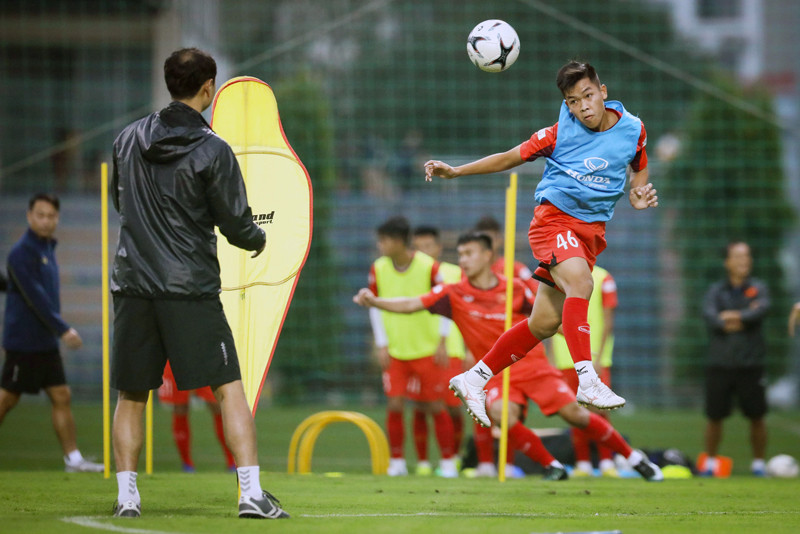 Hữu Thắng là một trong số những gương mặt quen thuộc trong các đợt tập trung gần đây của U22 Việt Nam. (Ảnh: VFF)