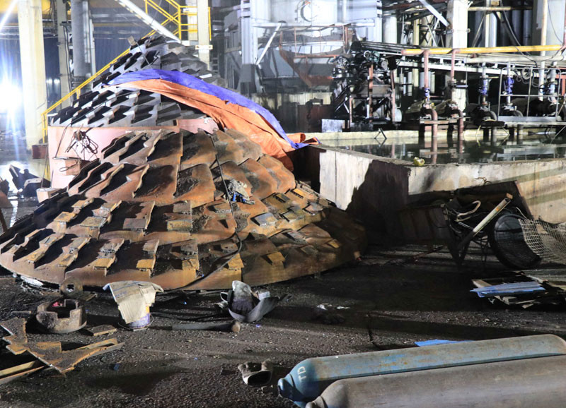 Hiện trường vụ nổ.