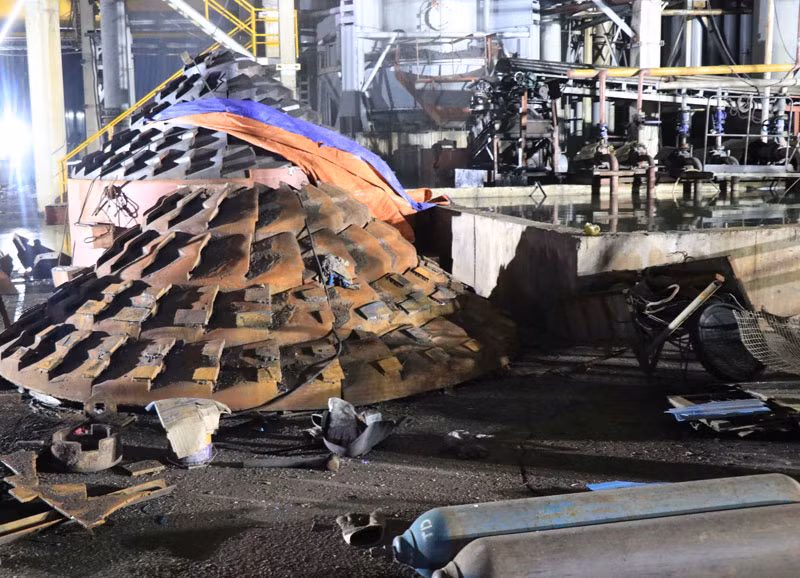 Hiện trường vụ nổ.