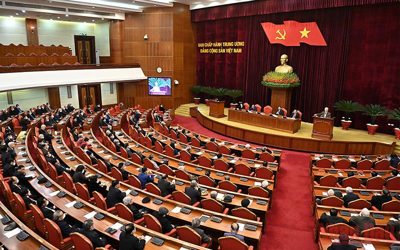 Quang cảnh Hội nghị gặp mặt các đồng chí nguyên lãnh đạo cấp cao của Đảng, Nhà nước. (Ảnh: ĐĂNG KHOA)