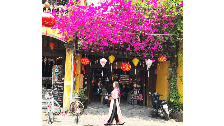Phố Hội mùa hoa giấy