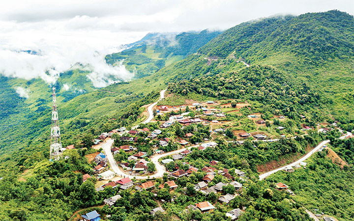 Diện mạo xã Nậm Cắn, huyện Kỳ Sơn (Nghệ An) khởi sắc nhờ xây dựng nông thôn mới. Ảnh: THÀNH CƯỜNG