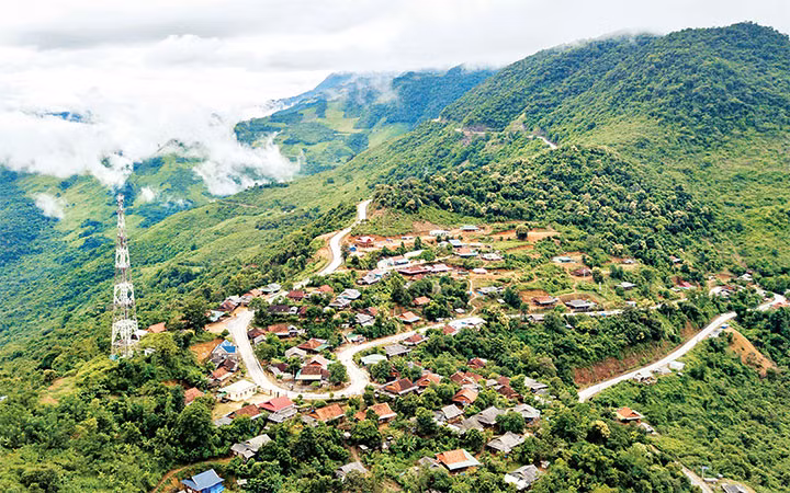 Diện mạo xã Nậm Cắn, huyện Kỳ Sơn (Nghệ An) khởi sắc nhờ xây dựng nông thôn mới. Ảnh: THÀNH CƯỜNG