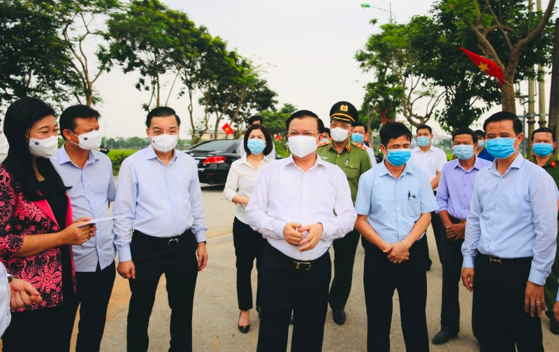 Lãnh đạo TP Hà Nội kiểm tra công tác phòng, chống dịch tại huyện Đông Anh.