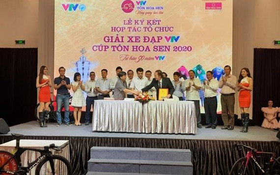 Lễ ký kết hợp tác tổ chức Giải xe đạp VTV Cúp Tôn Hoa Sen 2020 - lần thứ 5.