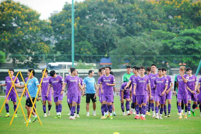 Các cầu thủ U22 Việt Nam hướng tới mục tiêu SEA Games 31. (Ảnh: VFF)