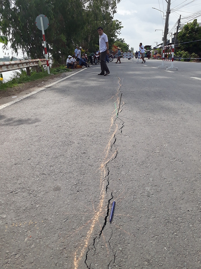 Quốc lộ 91 lại có nguy cơ sạt lở tiếp.