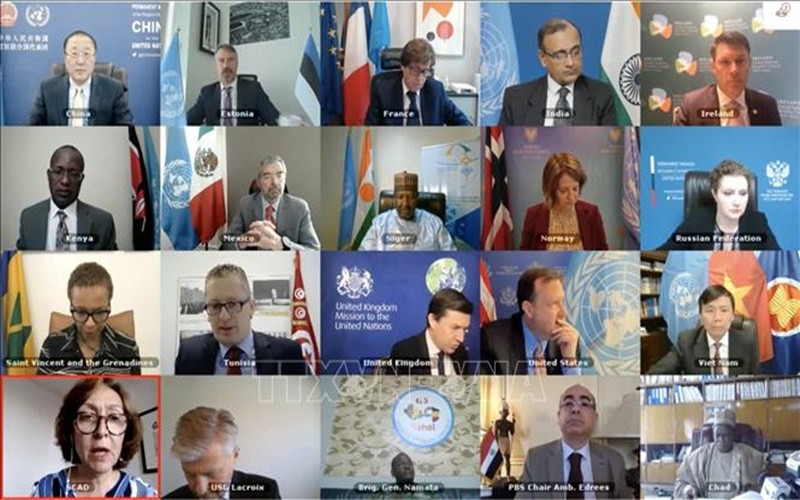 Phiên họp của HĐBA về chống khủng bố khu vực Sahel. (Ảnh: TTXVN)