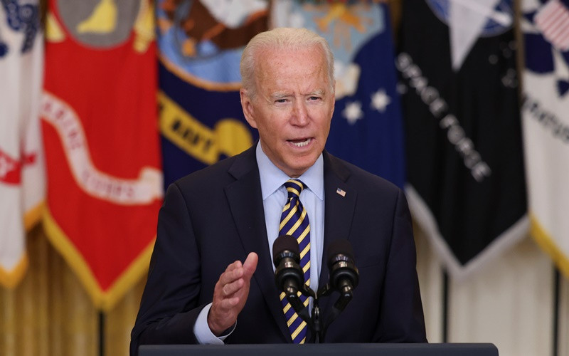 Tổng thống Biden phát biểu tại Nhà trắng, ngày 8/7. (Ảnh: Reuters)