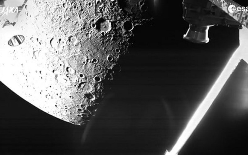 Hình ảnh của sao Thủy được chụp bởi tàu vũ trụ BepiColombo khi nó bay qua hành tinh này ngày 1/10. (Ảnh: European Space Agency/AFP/Getty Images)