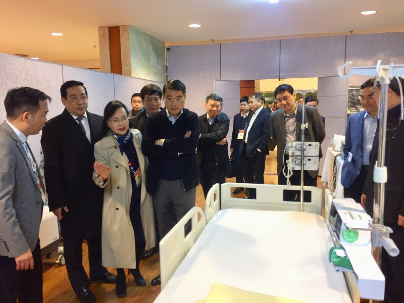 Đoàn kiểm tra đã kiểm tra công tác chuẩn bị Đại hội XIII tại Trung tâm Hội nghị quốc gia, Hà Nội.