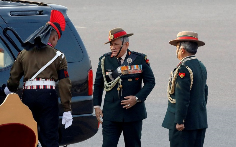 Ông Bipin Rawat tới dự một lễ kỷ niệm tại New Delhi, ngày 29/1/2019. (Ảnh: Reuters)