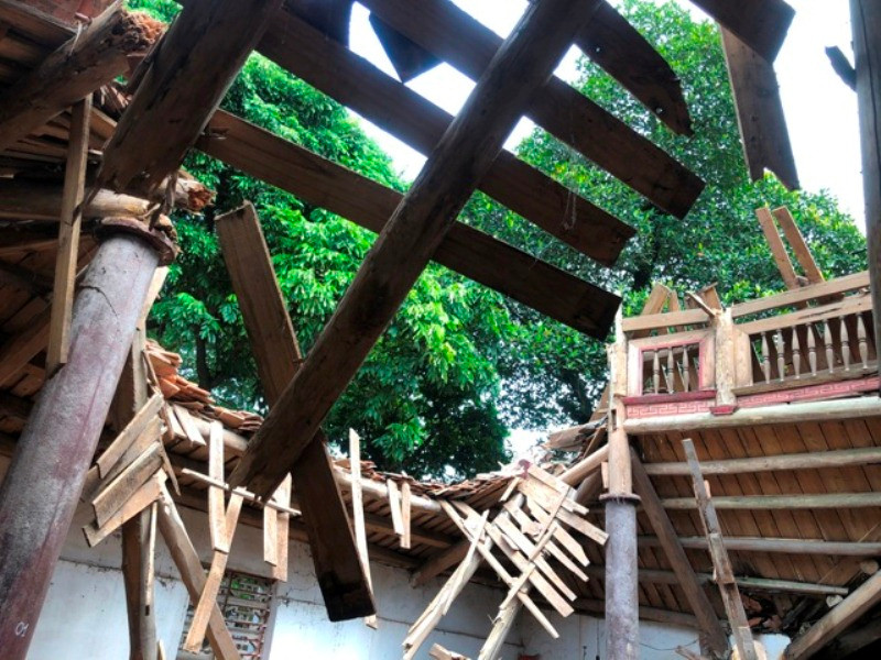 Đình Đại Phúc bị xuống cấp nghiêm trọng.