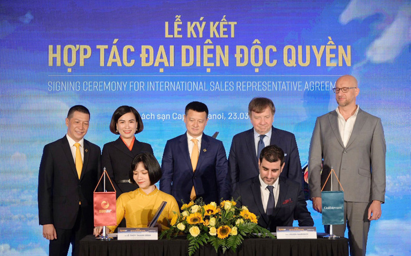Lễ ký kết hợp tác đại diện độc quyền Sun Air và Gulfstream 