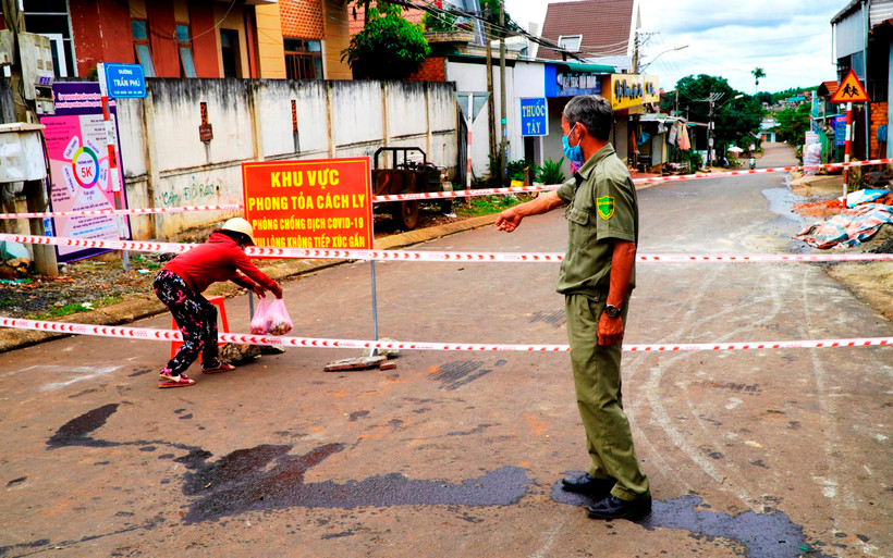 Đắk Mil đã phong tỏa toàn bộ các khu vực phát hiện ca bệnh.