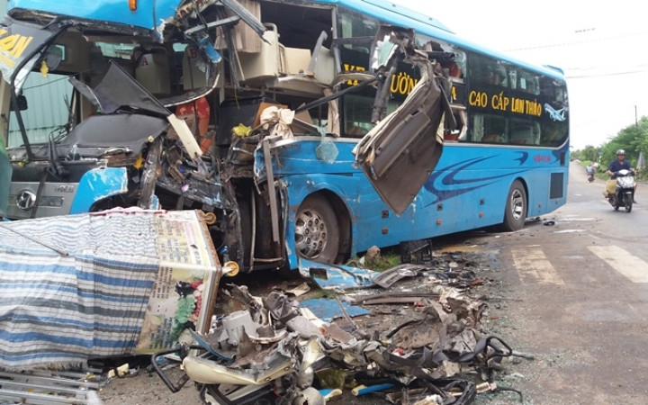 Hiện trường vụ tai nạn. 