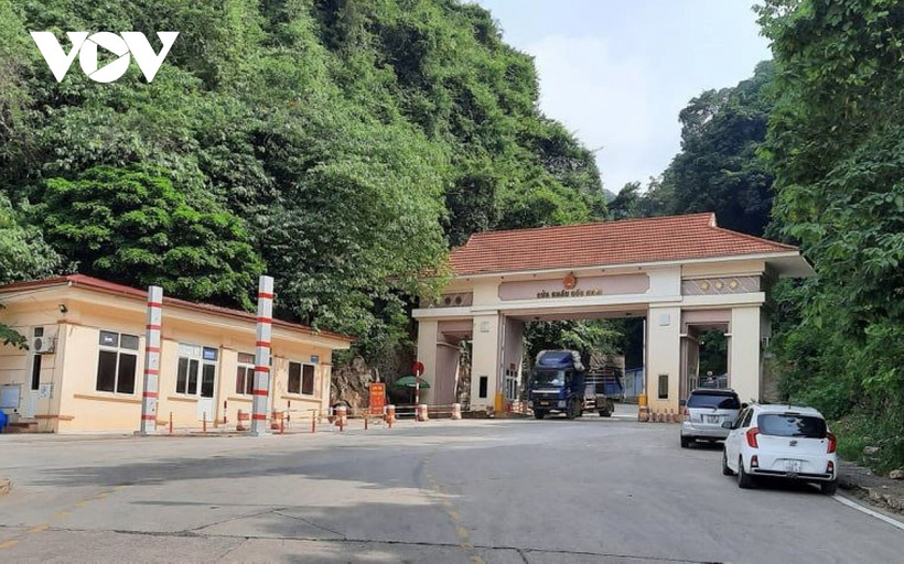 Cửa khẩu phụ Cốc Nam, Việt Nam (tương ứng với cửa khẩu Lũng Vài, Trung Quốc). (Nguồn: VOV)