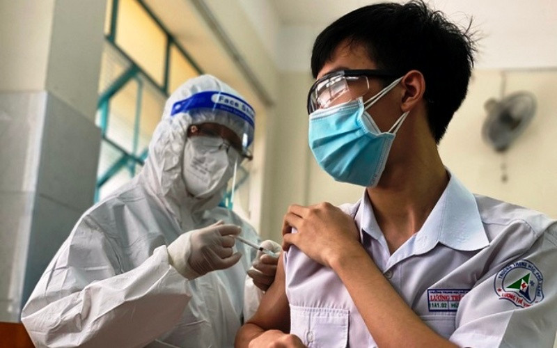 Tiêm vaccine phòng Covid-19 cho trẻ từ 12 đến 17 tuổi. (Ảnh: Duy Tuân)