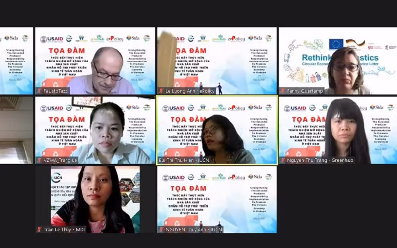 Các đại biểu tham dự tọa đàm. (Ảnh chụp màn hình)