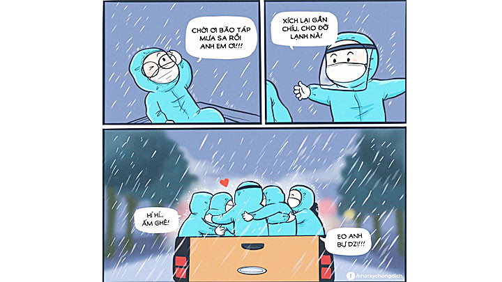 Những bức tranh dễ thương chống Covid