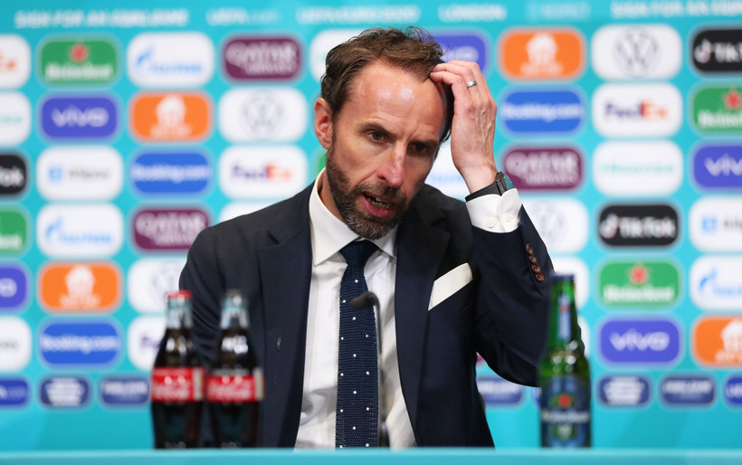 Huấn luyện viên Southgate nhận hết trách nhiệm về mình sau khi tuyển Anh thất bại trên chấm luân lưu trước Italia. (Ảnh: UEFA)