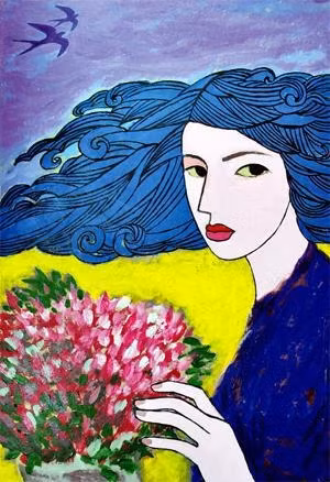 Nét xuân. Tranh: VIỆT ANH